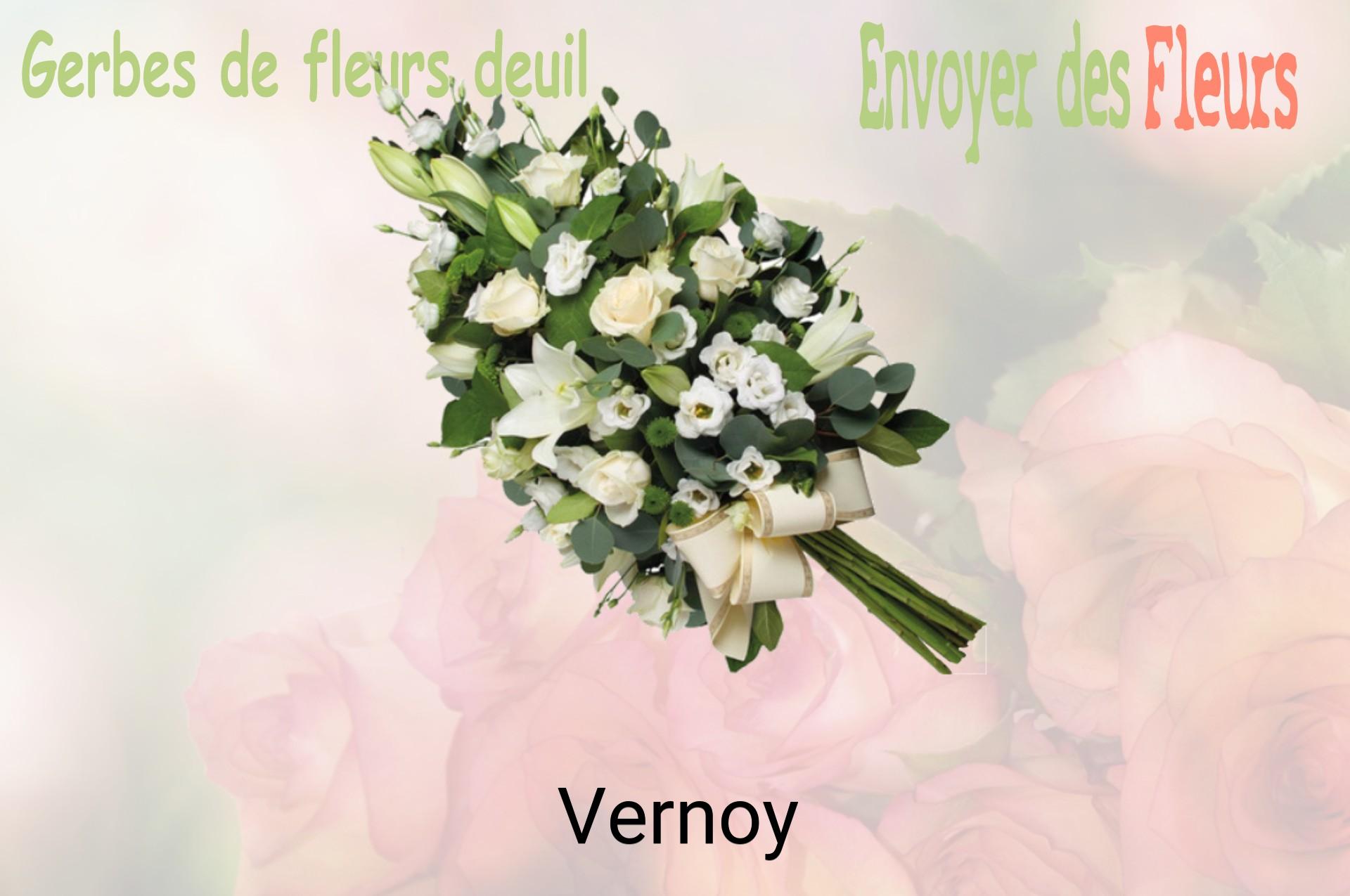 Gerbe de fleurs de deuil livrée à Vernoy